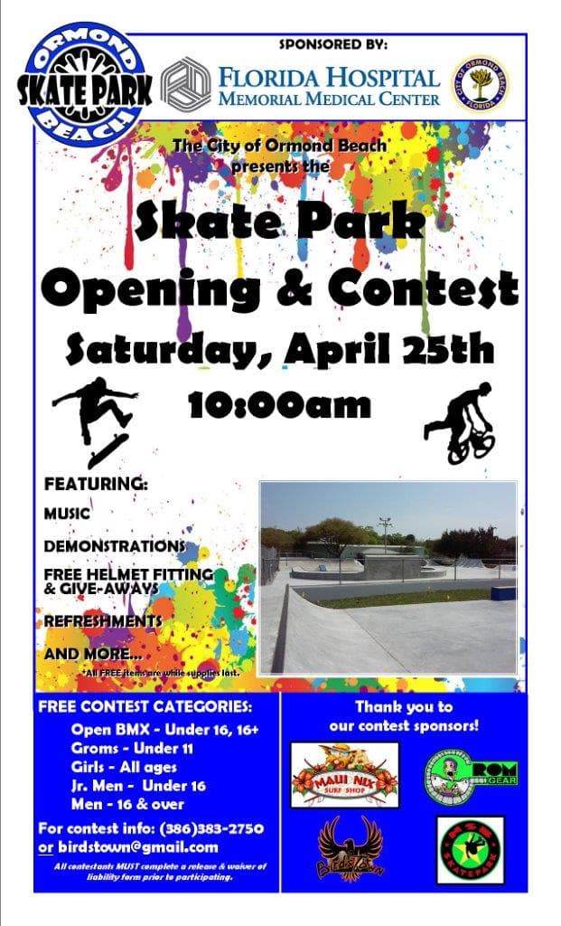 Ormond Beach Skate Park Opening & Contest