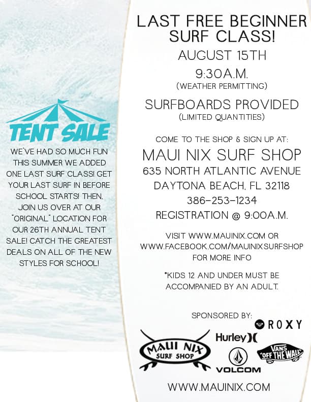Our Last Surf Class of the Summer!