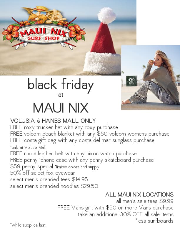 Black Friday At Maui Nix!