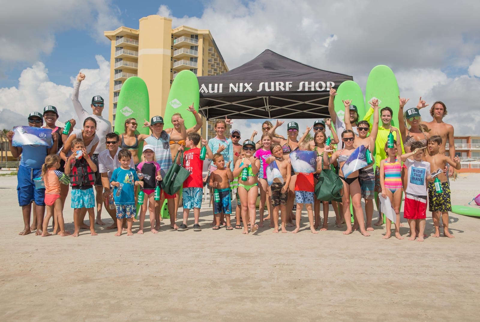 These kids were stoked for our second free surf class!